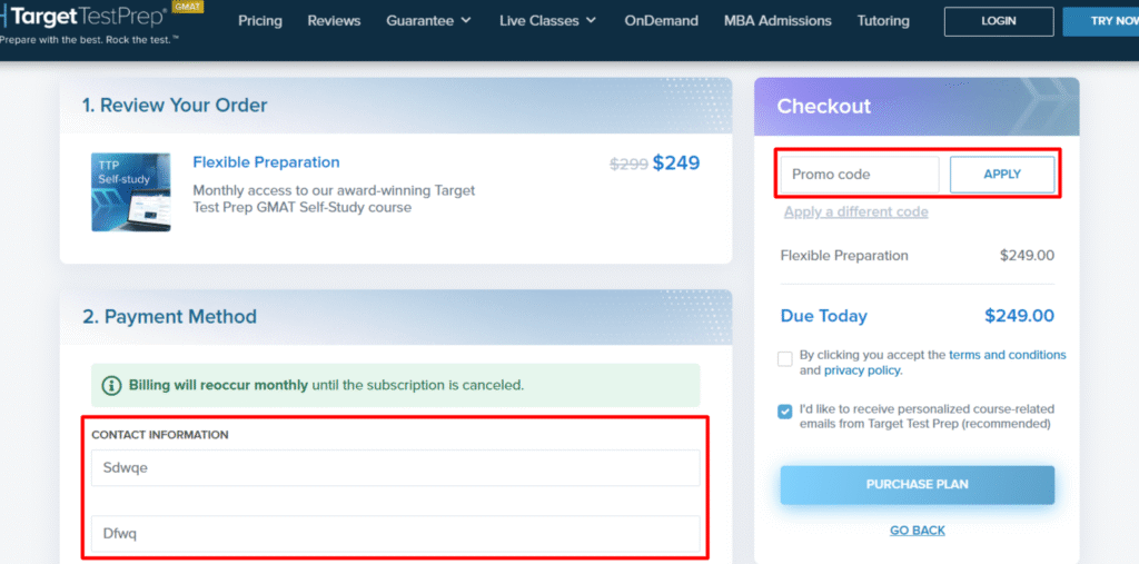 Add Target test Prep Black Friday Coupon